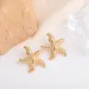 Wholesale 1 Pair IG Style Marine Style Tortoise Starfish 304 Stainless Steel Drop Earrings Ear Studs