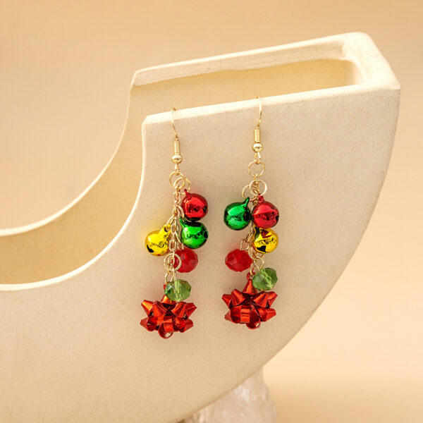Wholesale Christmas Red Green Flower Earrings