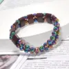 Wholesale Simple Style Colorful Obsidian Beaded Unisex Bracelets 1 Piece