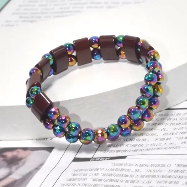 Wholesale Simple Style Colorful Obsidian Beaded Unisex Bracelets 1 Piece