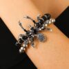 oly-99bb8ac37592d1069ee2762121a078da Wholesale Gothic Style Dark Punk Exaerated Diamond Necklace Bracelet Ring Necklace suit