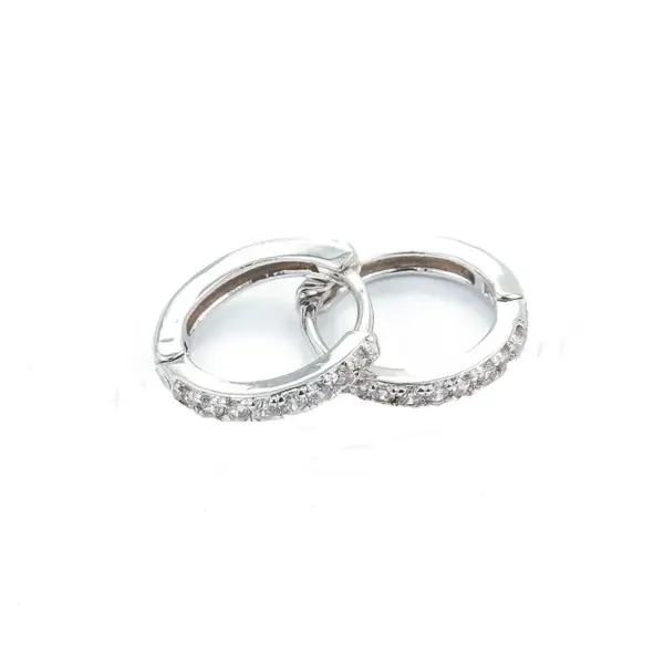 1 Pair Fashion Round Inlay Copper Zircon Earrings