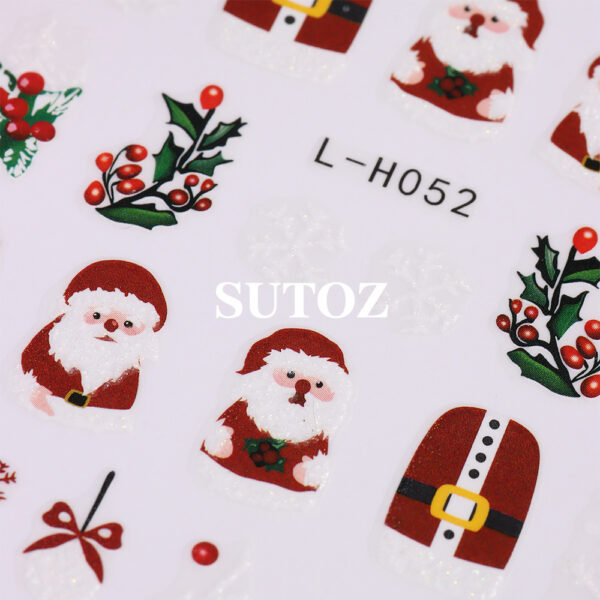 Wholesale Cartoon 3D Christmas nail art stickers
