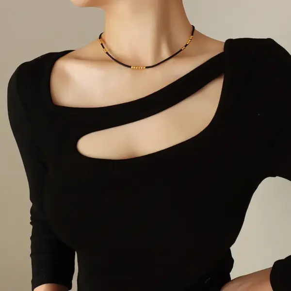 Wholesale PVD Coated 18K Gold Plated 18K Gold 304 Stainless Steel 304 Stainless Steel Necklace