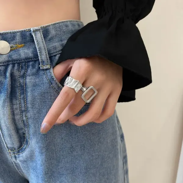 Wholesale Fashion Geometric Copper Plating Rings
