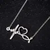 Wholesale 201 Stainless Steel 18K Gold Plated Fashion Plating Electrocardiogram Pendant Necklace