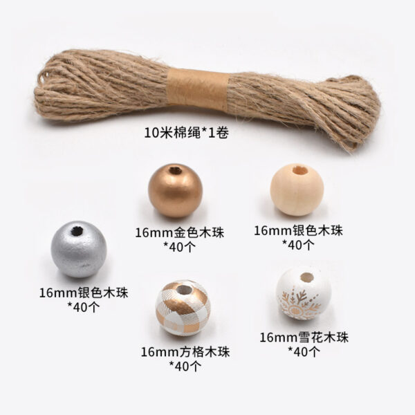 Wholesale Christmas Snowflake Wood Beads