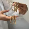 Wholesale Elegant Simple Stainless Steel 18K Gold Embedded Zircon Heart Round Geometric Bracelet Luxury Jewelry Women's Fashion Accessory