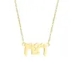 Wholesale Stainless Steel Simple Style Letter Number Plating Necklace