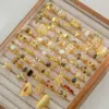 Wholesale Jewelry Retro IG Style Geometric 304 Stainless Steel Plating Stainless Steel Rings