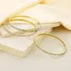 Wholesale PVD Coated 18K Gold Plated Circle 304 Stainless Steel Simple Style Waterproof Non Tarnish 304 Stainless Steel Bangle