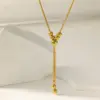 Wholesale PVD Coated Real Gold Plated 18K Solid Color 304 Stainless Steel Vacation Artistic Streetwear Waterproof Non Tarnish Pendant Necklace