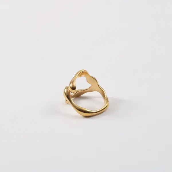 Wholesale Simple Style Geometric Titanium Steel Rings 1 Piece