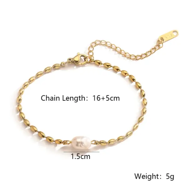 Wholesale PVD Coated 18K Gold Plated Geometric 304 Stainless Steel Simple Style Commute Waterproof Non Tarnish 304 Stainless Steel Bracelets Necklace