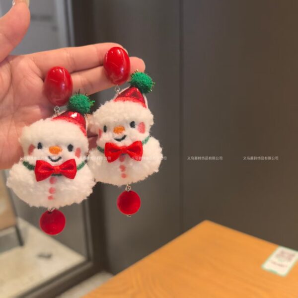 Wholesale 925 Sterling Silver Christmas White High-End Earrings