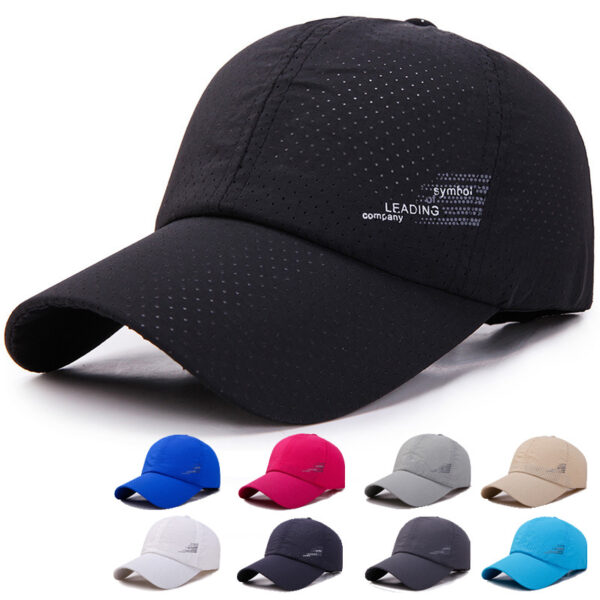 Wholesale Hat Men's Summer Thin Sunshade Peaked Cap Outdoor Quick-Drying Hat Women's Casual Breathable Mesh Fishing Sun Baseball Cap