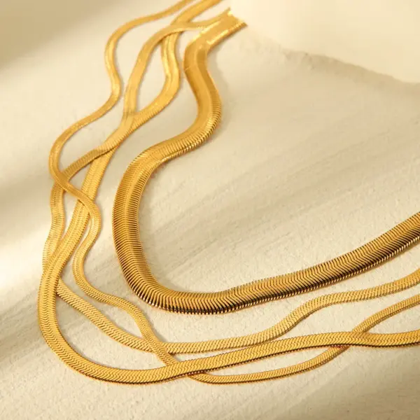 Wholesale Jewelry Basic Simple Style Commute Solid Color 304 Stainless Steel 18K Gold Plated Plating Necklace