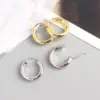 Fashion Round Stainless Steel Plating Earrings 1 Piece