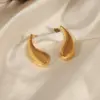 Wholesale 304 Stainless Steel Water Droplets PVD Coated 18K Gold Plated Real Gold Plated 18K Gold Elegant Simple Style Waterproof Non Tarnish Polishing Plating Gold Silver Ear Studs
