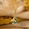 Wholesale 304 Stainless Steel Plastic Copper Earth Travel Ion Plating (IP) 18K Gold Plated Vintage Style Classic Style Cable Chain Pendant Necklace