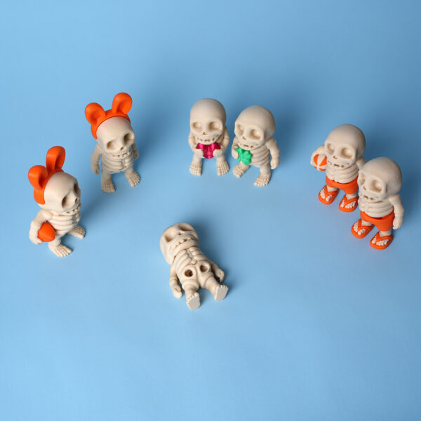 Wholesale 3D Printed Skull Figurine Office Toy Ornament - Popular Fun, Creative, Ugly-cute Skull Skeleton Model