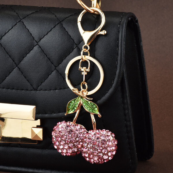 Wholesale Europe and the United States new cherry key chain cross-border Amazon AliExpress wish hot bag milk tea cup pendant fruit