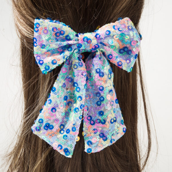 Wholesale Korean New Style Hairpin Sequin Fabric Hand-Sewn High-Quality Hairpin Female Spring Clip Large Bow Lady Hair Accessories