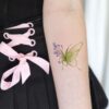Wholesale Colorful Butterfly Tattoo Sticker Beautiful Flower High-end Sense Ins Girly Heart Collarbone Arm Waterproof Long-lasting Tattoo Sticker