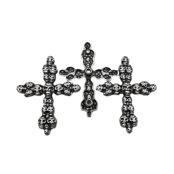 Wholesale new vintage three-dimensional multi-ghost head Crohn heart rivet buckle mobile phone case belt accessories cross decorative buckle