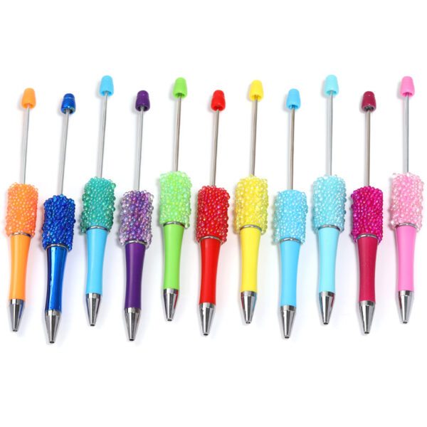 Wholesale New bubble pens mermaid bubble beads diy beaded pen bead pen multicolor ballpoint pen in stock
