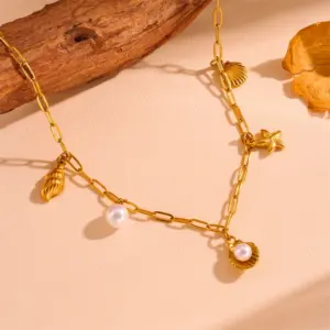 Pearl Shell Pendant Necklace