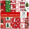 oly-9a298618f69defce9fb1ae55f61a9ffe Wholesale 12 Sheets/Pack Christmas Material Paper, Gift Exchange Decorative Paper, Base Paper, Christmas Tree DIY Paper-Cut Material Pack