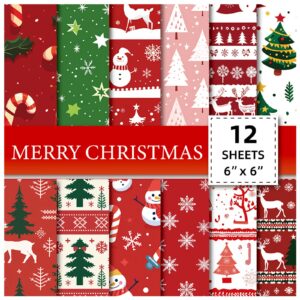 oly-9a298618f69defce9fb1ae55f61a9ffe Wholesale 12 Sheets/Pack Christmas Material Paper, Gift Exchange Decorative Paper, Base Paper, Christmas Tree DIY Paper-Cut Material Pack