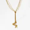Wholesale PVD Coated Real Gold Plated 16K Gold White Gold Plated Geometric 304 Stainless Steel Exaggerated Modern Style Waterproof Non Tarnish 304 Stainless Steel Sweater Chain