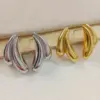 Wholesale PVD Coated 18K Gold Plated Real Gold Plated Petal 304 Stainless Steel Vintage Style Waterproof Non Tarnish Ear Studs