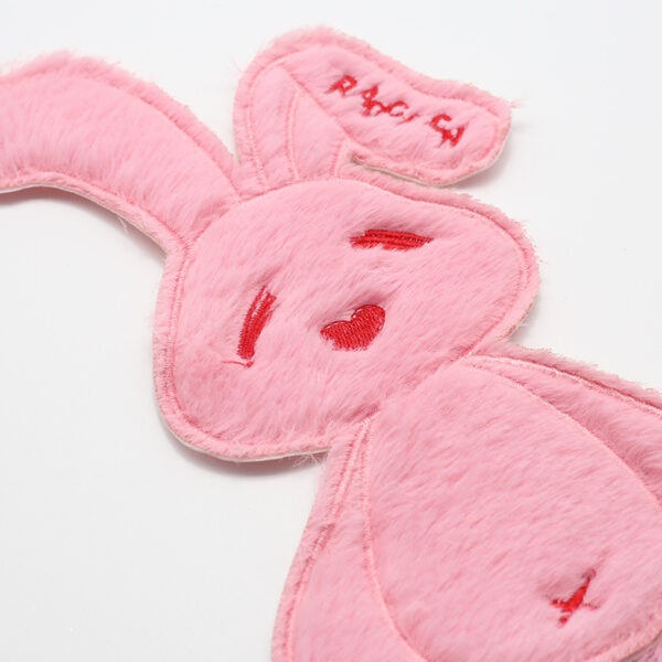 Wholesale Fluffy Rabbit Cloth Sticker Clothes Sticker Sweatshirt Coat Down Jacket Repair Hole Decoration Hand-stitched Embroidery Patch