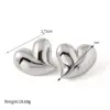 Wholesale 1 Pair Retro Simple Style Heart Shape Plating Stainless Steel 18k Gold Plated Ear Studs