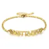 Fashion Letter Stainless Steel Gold Plated Bracelets