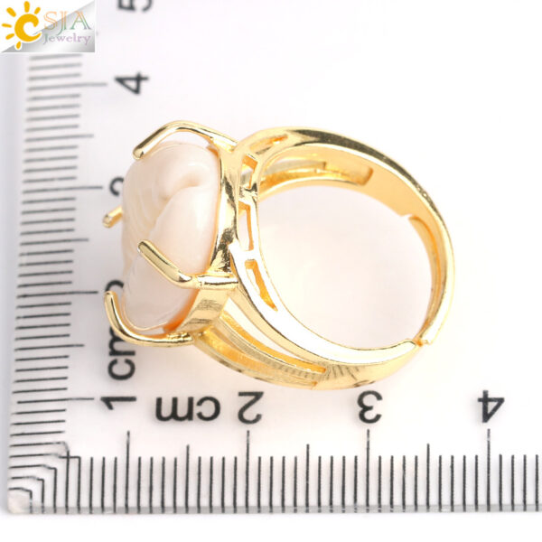 Wholesale Amazon Natural Conch Shell Ring Gold and Silver Plated European and American Creative New Women's Simple Open Ring