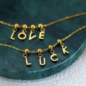 Wholesale Jewelry Modern Style Letter 304 Stainless Steel