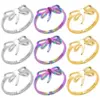 Wholesale PVD Coated Real Gold Plated 18K Gold Solid Color Bow Knot 304 Stainless Steel Commute Waterproof Non Tarnish Rings