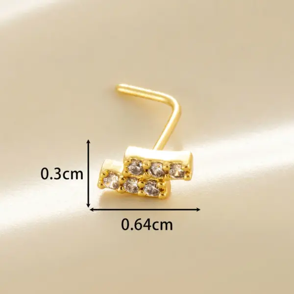 Wholesale 1 Piece Nose Rings & Studs Casual Classic Style Heart Shape Flower Butterfly Copper Flowers Butterfly Zircon Nose Rings & Studs Nose Pin