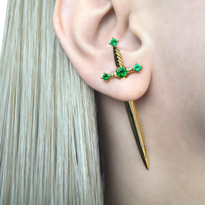 Golden green diamond