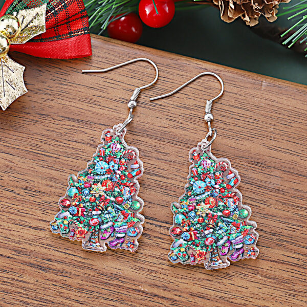 oly-9a4fbbaabfe50e45e502555778dcb7ff Wholesale Christmas gift box, candy lights, Christmas tree pendant earrings, acrylic earrings, gifts