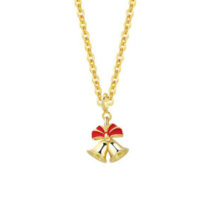 Ya0132-bell/gold color / 925 Silver