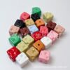 Wholesale Acrylic painted square cheese beads