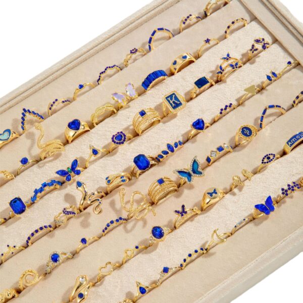 Wholesale Mixed batch of 15 diamond-studded butterfly and snake-shaped love rings