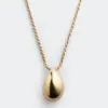 Wholesale Jewelry Elegant Simple Style Water Droplets 304 Stainless Steel Plating Stainless Steel Necklaces