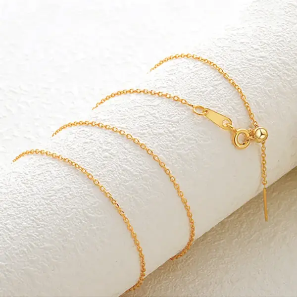 PVD Coated 14K Gold Real Gold Plated U Shape Stainless Steel Simple Style Waterproof Non Tarnish 304 Stainless Steel Necklace