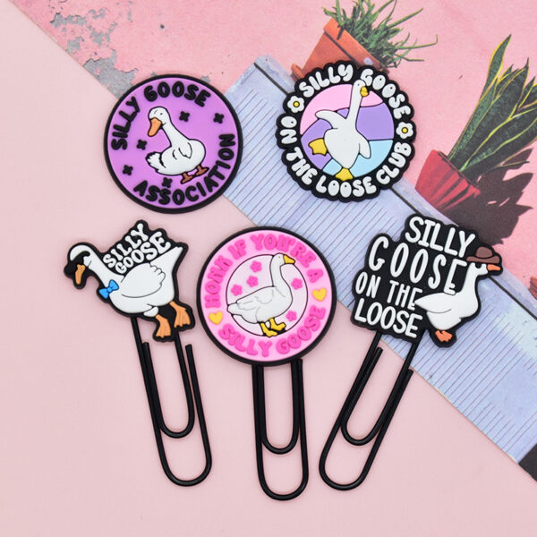 Wholesale Cartoon Swan Paper Clip Bookmark